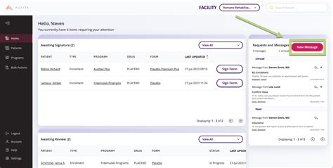 Navigating the Home Dashboard