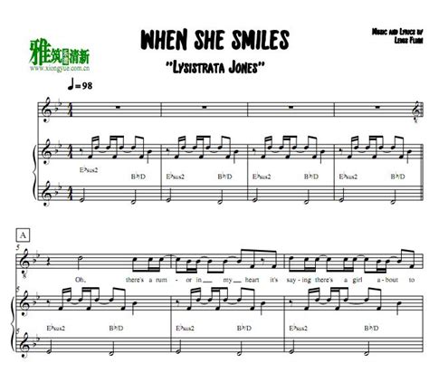 百老汇音乐剧 Lysistrata Jones When She Smiles钢琴伴奏谱