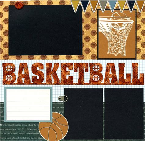 Premade Basketball Scrapbook Page