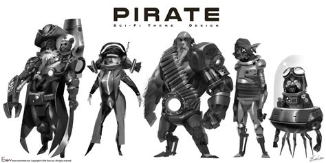 Artstation Pirate Design Evan Lee Character Design Sci Fi