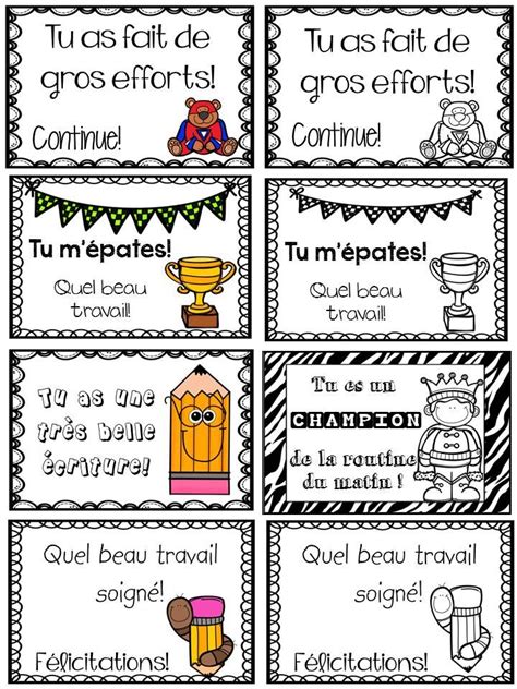 Petits Certificats à Imprimer Afin De Motiver Vos élèves French