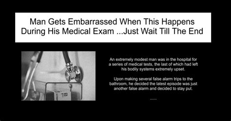 Man Gets Embarrassed When This Happens During Medical Exam