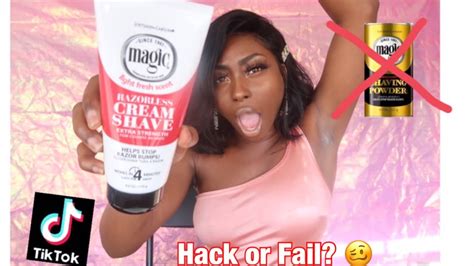 Magic Shaving Cream ⁉️ Viral Tik Tok Hair Remover Hack ️ Things Tiktok Made Me Buy 💀 Youtube