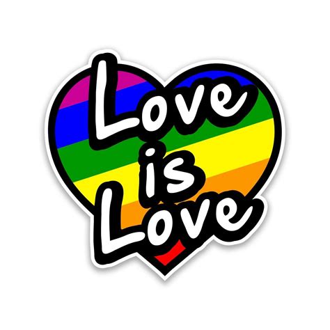Love Is Love Gay Pride LGBTQ 3 5 Vinyl Sticker Includes Two Stickers