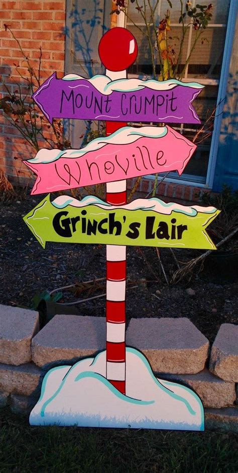 Grinch Yard Artwhoville Yard Artwhoville Sign By Playfulyardart