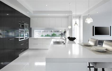 Wallpaper Minimal White Black Interior Home Kitchen Images For Desktop Section интерьер