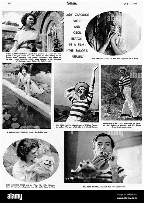 Scenes From The Sailors Return With Cecil Beaton And Lady Caroline