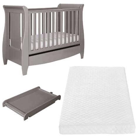 Tutti Bambini Lucas Sleigh Cot Bed With Under Bed Drawer Cot Top