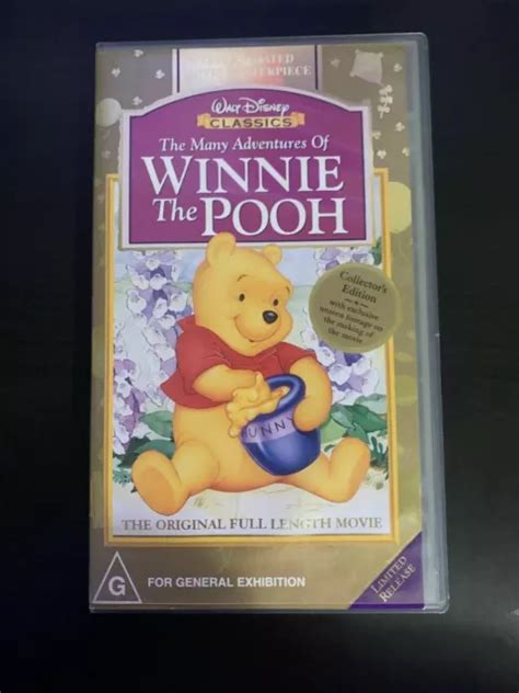THE MANY ADVENTURES Of Winnie The Pooh Walt Disney Classic VHS 1977