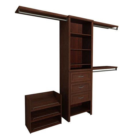 The units cannot hold the weight on the shelves with the shabby plastic holders that come with the unit. ClosetMaid Impressions 5 ft. - 10 ft. Dark Cherry Premium ...