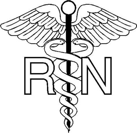 6 Rn Registered Nurse Caduceus Snake Medical Symbol Etsy