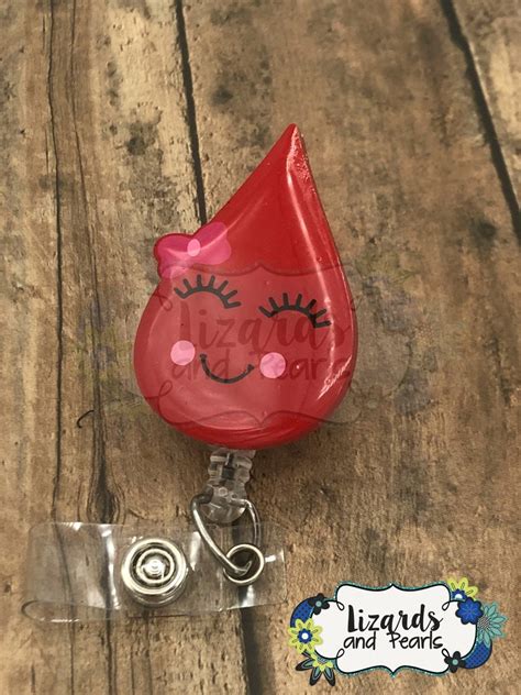 Blood Drop Badge Reel Phlebotomist Badge Reel Nurse Badge Etsy