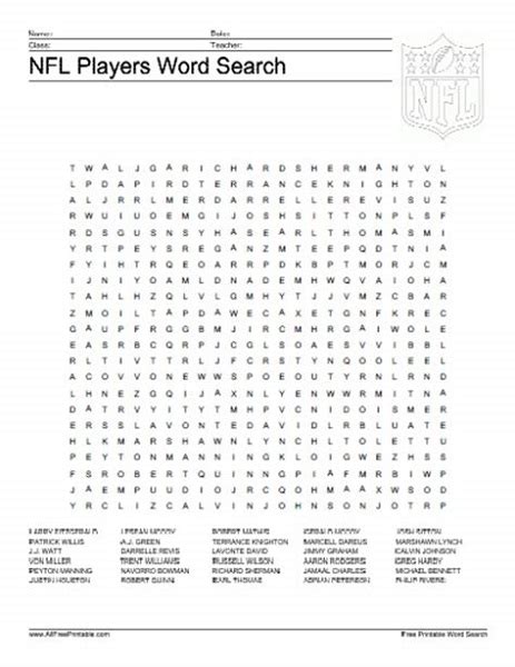 Nfl Printable Cheat Sheet Printable Word Searches Images