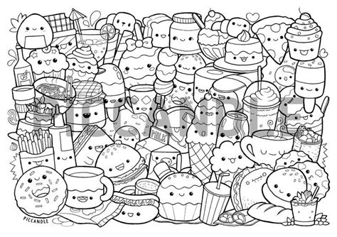 ️cute Food Coloring Pages Printable Free Download