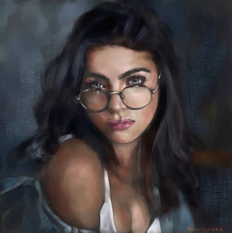 Woman With Glasses Digital Art By Scott Bowlinger Fine Art America