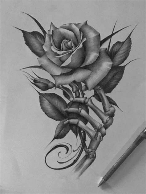artistic and easy whimsical drawing ideas realistic rose tattoo rose drawing tattoo flower