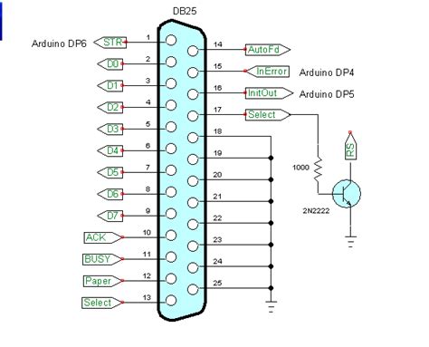 pc printer port reads arduino sensors