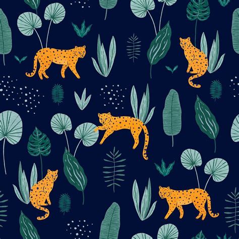 Jungle Pattern On Behance Jungle Pattern Animal Prints