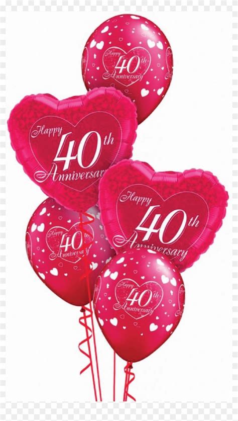 The 40th wedding anniversary is enshrouded in tradition, and here we provide our list of the most common and established gift themes in the usa for this it represents admiration and infatuation, and hence, the statement 'you pierce my heart'. Ruby 40 Wedding Anniversary Balloon Display - Happy 40th ...