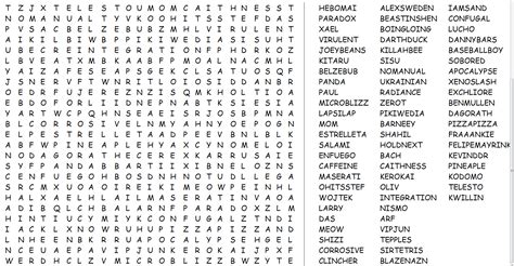 100 Hard Word Search Puzzles Printable