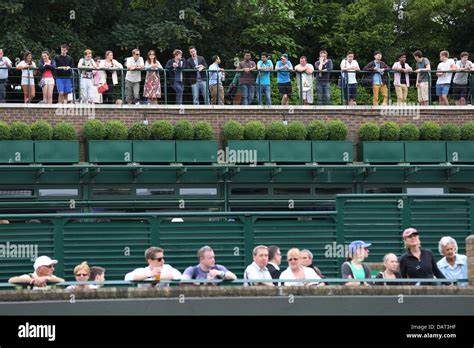 Spectators Overlooking Courts At Wimbledon Tennis Championships 2013