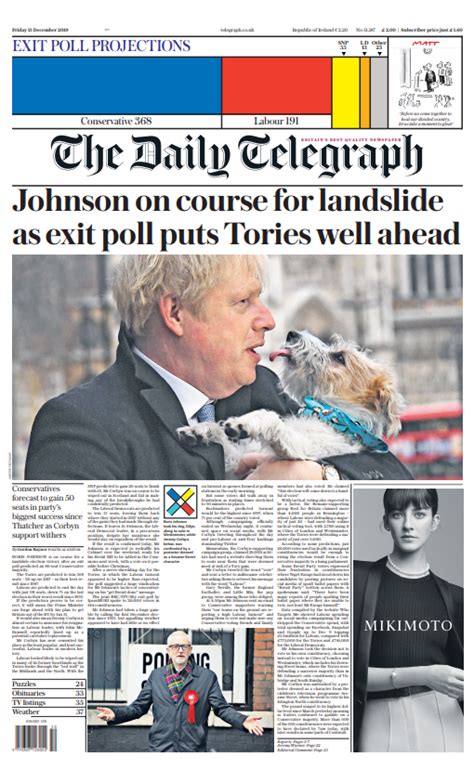 Johnson Unleashed Uk Papers React To Boris Election Victory