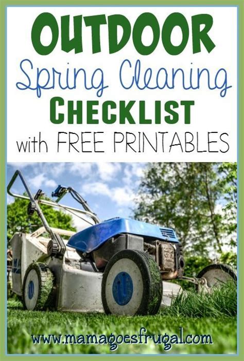 Free Printable Outdoor Spring Cleaning Checklist Mom For All Seasons