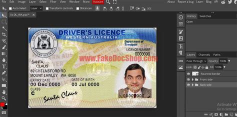 Western Australia Driver License Psd Template Fakedocshop