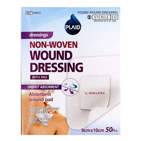 Breathable wound dressing fixation bandage transparent tape adhesive plaster. Plaid Young Wound Dressing 9cm x 10cm | Alcare ...