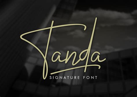 In this case, the text will be displayed, but the unique font will be replaced by default. Tanda Signature Font ~ Script Fonts ~ Creative Market
