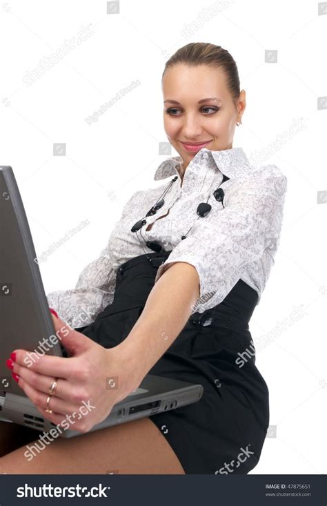 Young Business Woman Admire To Something On The Notebook Screen Ad Affiliate Woman