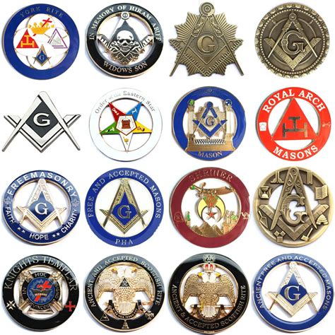 Masonic Freemasonry Car Emblem Eastern Star Knights Templar Widows