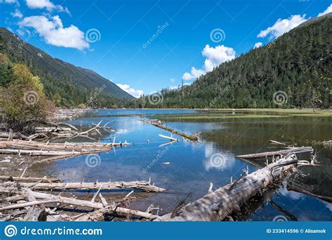Beautiful Lakes And Mountains In Sichuan China Stock Photo Image Of