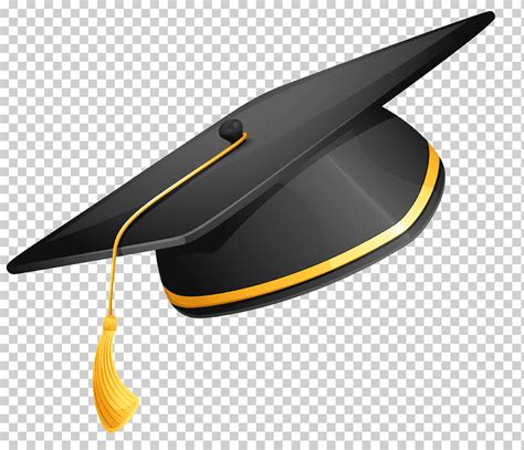 Sombrero Negro Y Amarillo De La Graduación Casquillo Académico