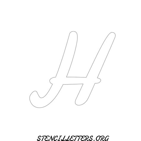 Display Script Cursive Free Printable Letter Stencils With Outline