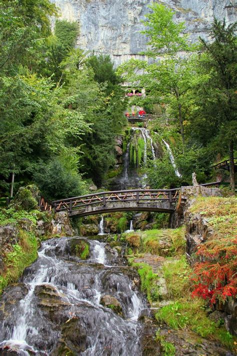 Waterfall Stbeatuscaves In Beatenberg Interlaken