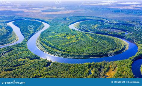Agan River Tributary Of Ob River Stock Image Image Of Horizon Deep