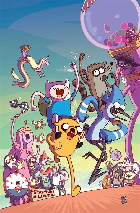 Adventure Time And Regular Show Poster Etsy