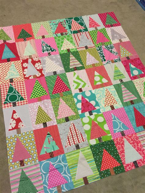 Love This Idea Of Wonky Christmas Trees Christmas Tree Quilt