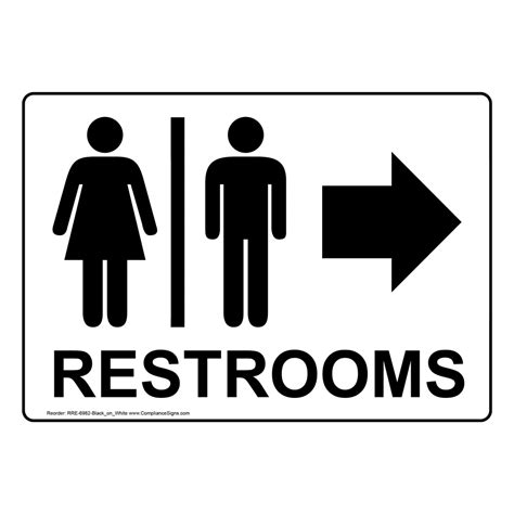 Business And Industrie Toilets Arrow Right Sign Schilder
