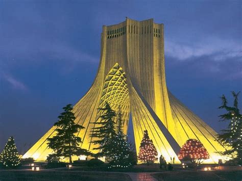 Beautiful Azadi Tower In Tehran During The Summer Time Iran