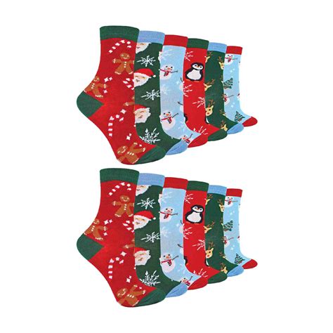 Novelty Kids Christmas Socks In 6 Pair Multipack Sock Snob