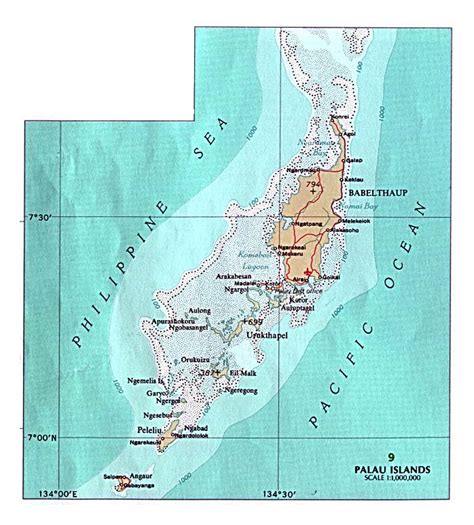 Large Detailed Political Map Of Palau With Cities And Airports Images