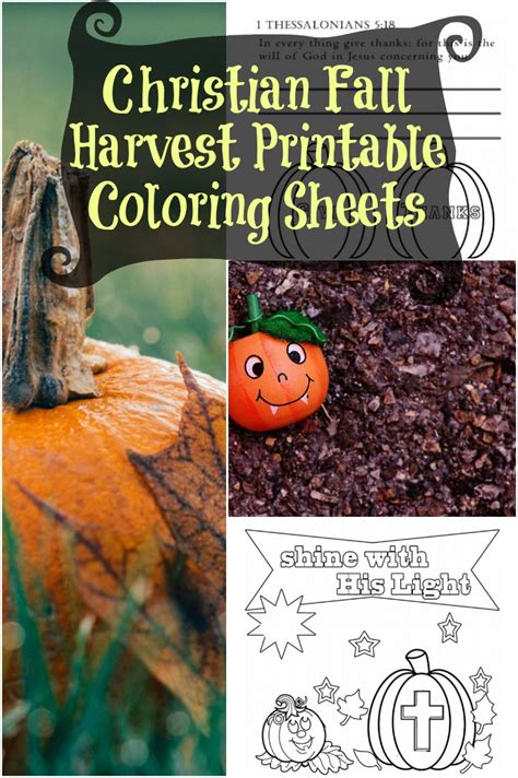 Christian Fall Harvest Printable Coloring Sheets Real And Quirky