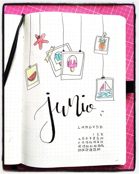 Bullet Journal Junio Como Ser Mas Organizada Portadas Calendario