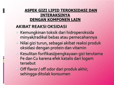 Reaksi Spesifik Efek Gizi Asam Lemak Trans