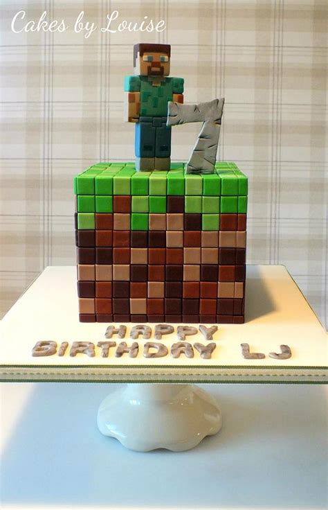 Minecraft Cake With Steve Decorated Cake By Louise Cakesdecor
