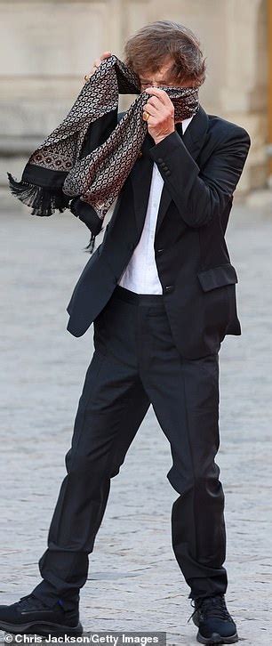 Sir Mick Jagger 80 Battles Strong Winds As He Arrives At King Charles And Queen Camillas