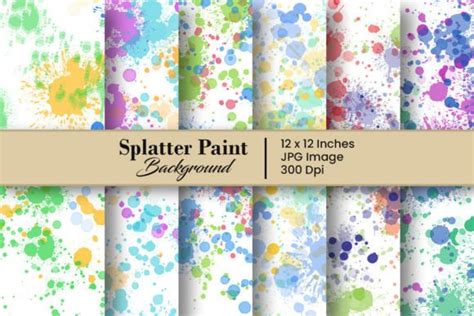 Seamless Paint Splatter Digital Paper Graphic By Pod Design · Creative