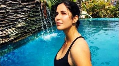 katrina kaif gets into the pool in a bikini to beat monday morning blues movies news